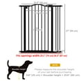 thumbnail image 3 of PawHut 29"-34" Pet Gate with Door Pressure Fit Dog Gate for Stairs, Black, 3 of 10