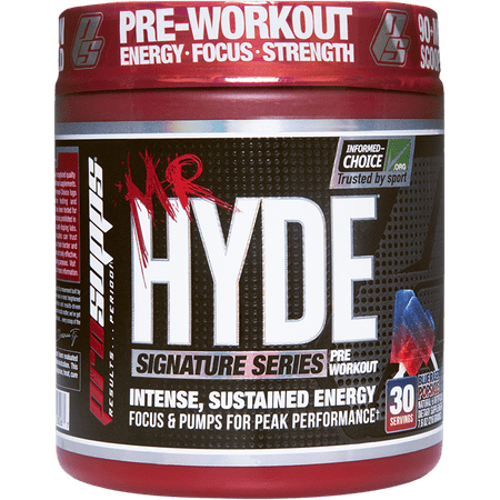 Pro Supps Mr. Hyde Pre-Workout Energy Powder, Signature Series, Blue Razz Popsicle, 30 (Mr Hyde Best Flavor)