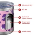 thumbnail image 4 of 12oz Tumblers Pink and Purple Of Leopard Print Vacuum Insulated Stainless Steel Travel Tumbler Cups Mug with Lid and Straw for Beer,Coffee,Beverages with Cleaning Brush for Cold & Hot Drinks, 4 of 5