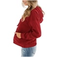 thumbnail image 3 of hoksml Women Loose Blouses Sweater Top Womens Casual Hoodies Fall Solid Long Sleeve Fall Hooded With Pullover Blouse Tops, 3 of 6