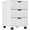 White, variant on Farini 3-Drawer Mobile File Cabinet, Wooden Under Desk Storage with Wheels, Non Assembled, Brown