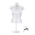 thumbnail image 2 of DYNWAVECA Mannequin Torso Clothes Holder Manikin for Retail Garment Vendor Shop Commercial Female, 2 of 10