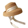 thumbnail image 2 of Joernso Straw Sun Hats for Kids, UV Protection Fishing Hat, Wide Brim Bucket Hat with Ribbon, Breathable Summer Hats for Outdoor Beach Travel, 2 of 8