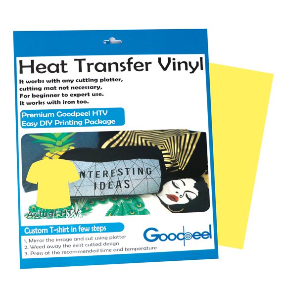 Goodpeel hotpeel HTV 10in X 12in 15 sheets pack Lemon Yellow