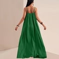 thumbnail image 5 of FRSASU Backless Cami Dresses for Women Sleeveless Solid Color Lounge Dress Spaghetti Strap Flowy Summer Loose Maxi Sundress Green, 5 of 9