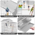 thumbnail image 5 of Renwick 39"H Metal Bird Cage Large Roof Top Huge House for Small Birds, Light Gray, 5 of 7