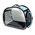 thumbnail image 2 of Jaula transportadora para perros y gatos, bolsa para mascotas, plegable, con correa para el hombro, bolsa de transporte transpirable, bolsa de hombro azul, 2 of 8