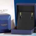 thumbnail image 5 of Gem Stone King 14K Yellow Gold Black Sapphire and Lab Grown Diamond Earrings for Women | 5.05 Cttw | Gemstone September Birthstone | Oval 9X7MM, 5 of 6