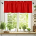 thumbnail image 2 of Christmas Red Valances for Windows, 54 x 18in, Rod Pocket Kitchen Valance Curtain Light Filtering Window Treatments for Living Room Bedroom, 1 Panel, 2 of 7