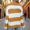thumbnail image 7 of Timegard Sweaters for Women Drop Shoulder Long Sleeve Loose Knit Tops Loose Striped Sweaters Fashion, 7 of 7