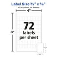 thumbnail image 4 of Avery Removable Labels, 3/8" x 5/8", 1,008 Total (5414), 4 of 5