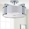 thumbnail image 4 of Safavieh LIT4186B Collection Orb 3 Chrome 17" Semi Flush Light, 4 of 4