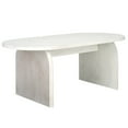 thumbnail image 4 of SAFAVIEH Syura Modern Oval Wood Coffee Table, White Wash, 4 of 10