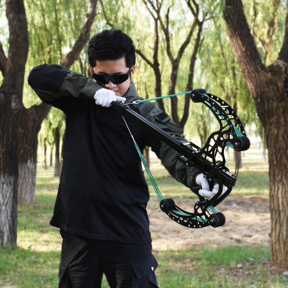 Runzkzy Outdoor Continuous Pulley Bow 8mm Steel Ball Composite Bow for Adult Hunting Steel Ball Bow
