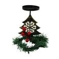 thumbnail image 6 of Christmas Reindeer & Heart Metal Candlestick - Table Centerpiece with Wreath & Red Berries - Festive Holiday Decor Enhancing Warm Ambiance for Christmas Gatherings & Home Tables, 5.31*4.33in, A, 6 of 6