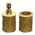 thumbnail image 1 of Amazing Rugs BATHSETG1120 Ambrose Exquisite Soap Dispenser & Toothbrush Holder in Gift Box, Gold - 2 Piece, 1 of 1