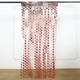 thumbnail image 3 of BalsaCircle Metallic Rose Gold Heart 6 feet Foil Tassels Fringe Backdrop Curtains Party, 3 of 8