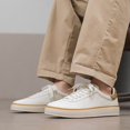 thumbnail image 2 of Men's All-Black Minimalist Mixed-Material Sneakers, Casual Monochrome Shoes, 2 of 10