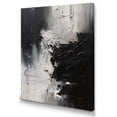 thumbnail image 2 of DESIGN ART Designart "Black And White Delicate Brushstrokes Ii" Abstract Marble Canvas Prints 12 in. wide x 20 in. high, 2 of 5