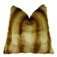 thumbnail image 5 of Thomas Collection Gold Beige Brown Chinchilla Faux Fur Throw Pillow - 17418, 5 of 5