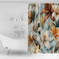 thumbnail image 4 of 72x78 Inch Shower Curtain Flower Floral Bathroom Decor Waterproof Fabric Bathtub Bath Curtains Decorative Lily Budding Plant Botanicals Blossom Extra Long Shower Curtain Set with Hooks, 4 of 6