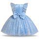 thumbnail image 1 of Vestido de niña pequeña con lazo grande, vestido de bautismo para niñas, primer año, fiesta de cumpleaños, vestido de boda, ropa de bebé, tutú, vestido esponjoso Tan Jianjun unisex, 1 of 2
