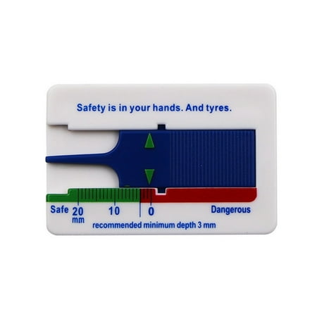 

0-20mm Portable Plastic Tire Tread Depth Gauge Vernier Caliper Measuring Tool