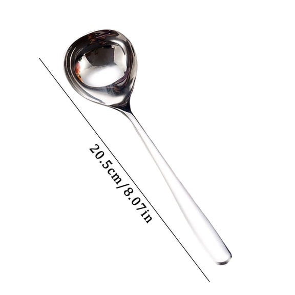Thickened Big Head Long Handle Stainless Steel Soup Spoon, Large Cooking Spoon for Hot Pot, Home, Kitchen, Restaurant & Daily Use