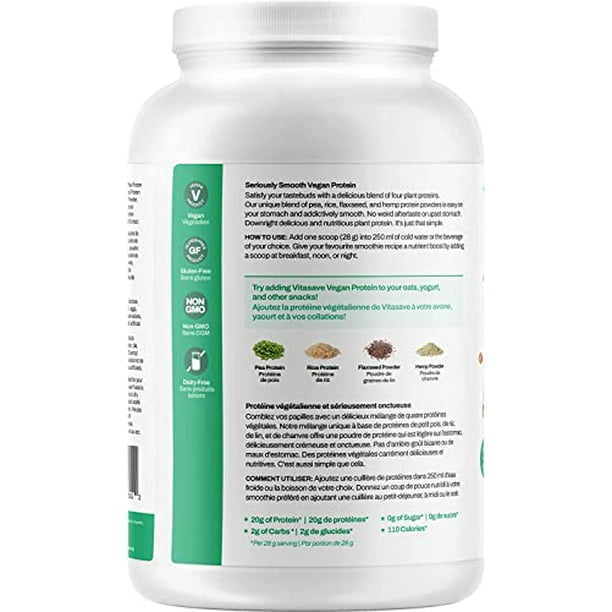 Yaourt végétal à la framboise VEGAN PROTEIN - 79,1% de protéines - 3k  poudre de protéines sans lactose - Faible teneur en sucre - 1kg de shake