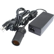 YUSTDA 120V to 12V 4A 48W 12VDC AC/DC Adapter + Cigarette Lighter Plug Socket Compatible with Car Auto RV Camper 12 Volts Sunforce A/C Power Electrical Converter Home 5A Power Supply Cord Charger