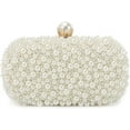 thumbnail image 1 of Sacs à Main Pochette Perle Blanche pour Femmes Mariage Mariée Sac Soirée Perle Pochette de Fête Portefeuille Sac à Main, 1 of 20