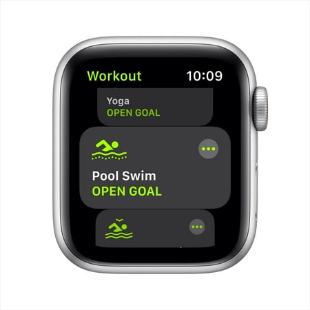 Apple Watch SE (GPS + Cellular) 40mm Silver Aluminum Case with Deep Navy Sport Loop - Silver