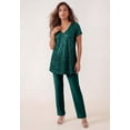 thumbnail image 2 of Roaman's Women's Plus Size Petite Plus-Size 2 Piece S/S Sequin Top And Pant Set, 2 of 6