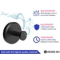 thumbnail image 6 of Suction Cup Hooks for Shower, Bathroom, Kitchen, Glass Door, Mirror, Tile – Loofah, Towel, Coat, Bath Robe Hook Holder for Hanging up to 15 lbs – Waterproof & Rustproof, Matte Black (2-Pack), 6 of 7