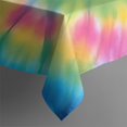 thumbnail image 4 of Rainbow Tie Dye Mandala Pattern Rectangle Tablecloth 60"x102",Waterproof Polyester Rectangle Table Cloth, Wipeable Spillproof Polyester Tablecloth for Dining, Camping, Indoor and Outdoor, 4 of 6