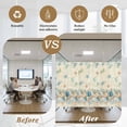 thumbnail image 5 of Beach Coastal Beige Window Privacy Film, Nautical Shell Starfish Coral Summer Static Cling UV Sun Blocking Heat Control Window Tint Day and Night, Non-Adhesive One Way Privacy Cover 35.4''x78.7'', 5 of 7