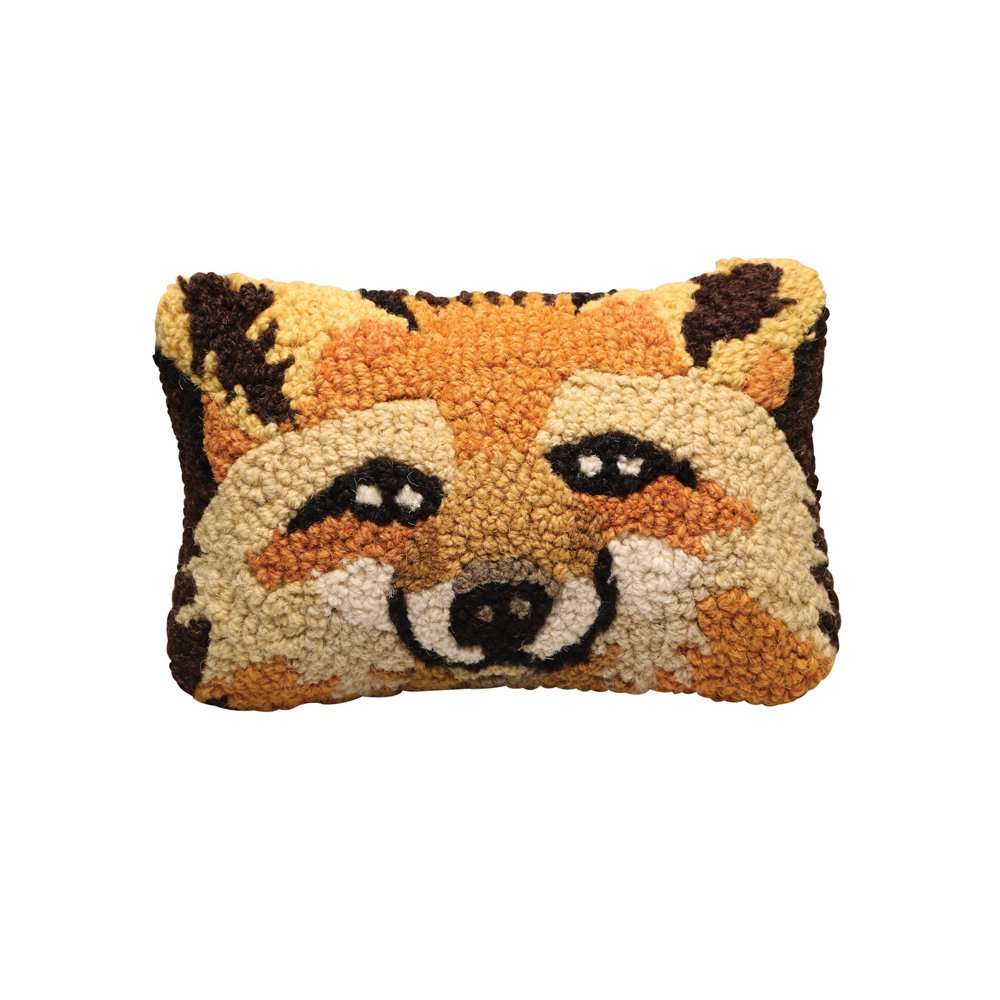 Chandler 4 Corners Fox Throw Pillow HandHooked New Zealand Wool