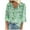 Green, variant on cocolona Womens Summer V Neck 3/4 Sleeve Tops Fashion Casual Loose Floral Print T-shirts Lightweight Comfy Blouse