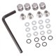 thumbnail image 2 of Tuercas de seguridad central NQ 4 Piezas de aluminio Plata para Axial SCX10 TRX4 1/10 RC Crawler, 2 of 5
