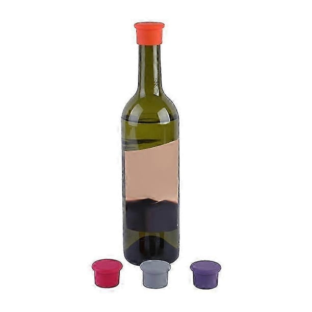 Tapón flexible de silicona a prueba de fugas para botellas de vino y champán. Selladores de botellas para bebidas. También para bares.
