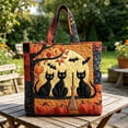 thumbnail image 6 of Halloween Quilted Tote Bag,Halloween Cat Quilted Tote Bag Reusable Shopping Tote Large Capacity Trick or Treat Bag Fall Cat Lover Gift for Women Daily Commute Shoulder Strap Handbag, 6 of 6