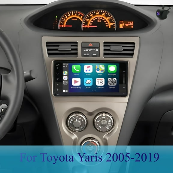 Molaner Wireless Double Din Car Stereo for Toyota Yaris 2005-2019 7" Android 15 Fit for Wireless Carplay & Android Auto Built in DSP, Bluetooth, MirrorLink, SWC, FM/AM, WiFi, 2 32G