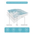 thumbnail image 5 of Quilts Twin Size Bedding Set, Teal Blue Palm Leaf Lightweight Quilted Comforter, Summer Coastal Botanical Tropical Soft Reversible Bedspread Coverlet with Pillow Covers for All Season, 68" x 86", 5 of 7