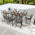 thumbnail image 2 of Patio Festival Metal 11-Piece Outdoor Dining Set in Black/Gray, 2 of 8