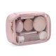 thumbnail image 1 of Pocmimut Bolsa De Maquillaje Pequeña Bolsa De Maquillaje Transparente Organizador Bolsa De Cosas Linda Bolsa De Aseo Compacta De Viaje Bolsa De Coche Para Artículos Esenciales De Viaje Rosa, 1 of 1