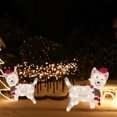 thumbnail image 4 of Adornos de perros brillantes de invierno con sombrero de Navidad LED fiesta al aire libre (C), 4 of 9