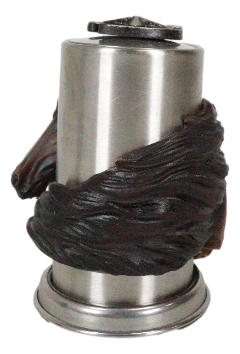 Rustic Western Country Chestnut Horse Horseshoe Spring Barrel Toothpick Holder
