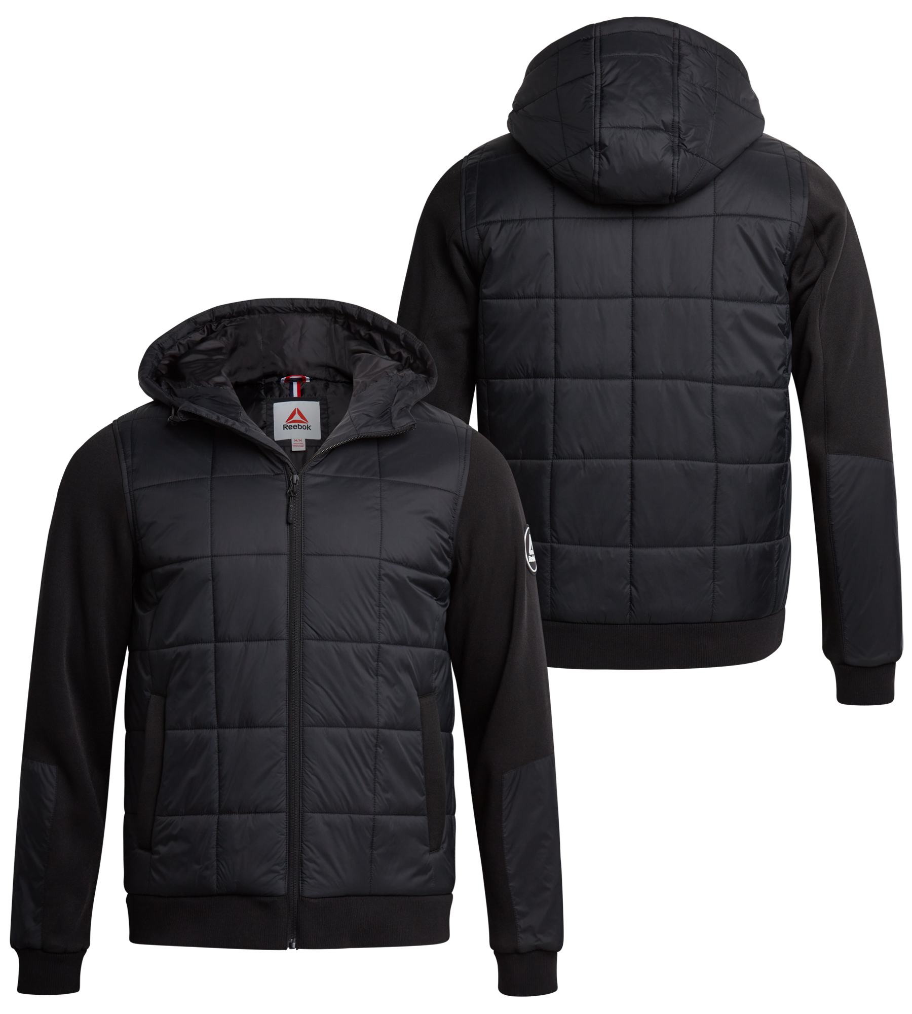 Reebok Men's and Big Men's Quilted Mixed Media Jacket, Sizes S-3XL