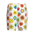 thumbnail image 4 of Yiaed Cartoon Flowers for Men's Soft Sleep Pajama Short Lounging Pajama Shorts-Small, 4 of 8