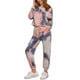 thumbnail image 2 of INSPIRAR CHIC Conjuntos de Sudadera Tie Dye para Mujeres, Sudadera con Capucha, Jogging de 2 Piezas, Conjunto de Ropa L Rosa Negro, 2 of 6